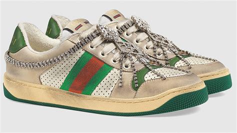 gucci new dirty shoes|Gucci sneakers that look dirty.